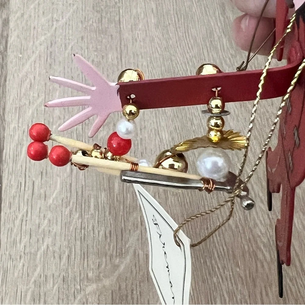 NIB Vintage 2000‎ Karen Rossi - Fanciful Flights Ornament - Metal Fireman